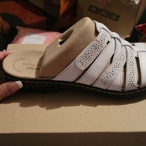 Clark's white sandal